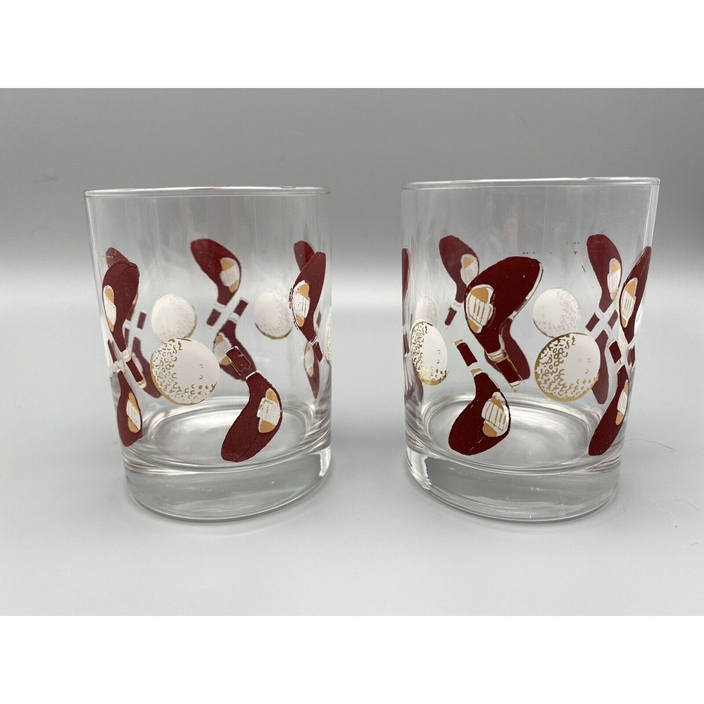 2 MCM Low Ball Tumblers‎ Golf Theme